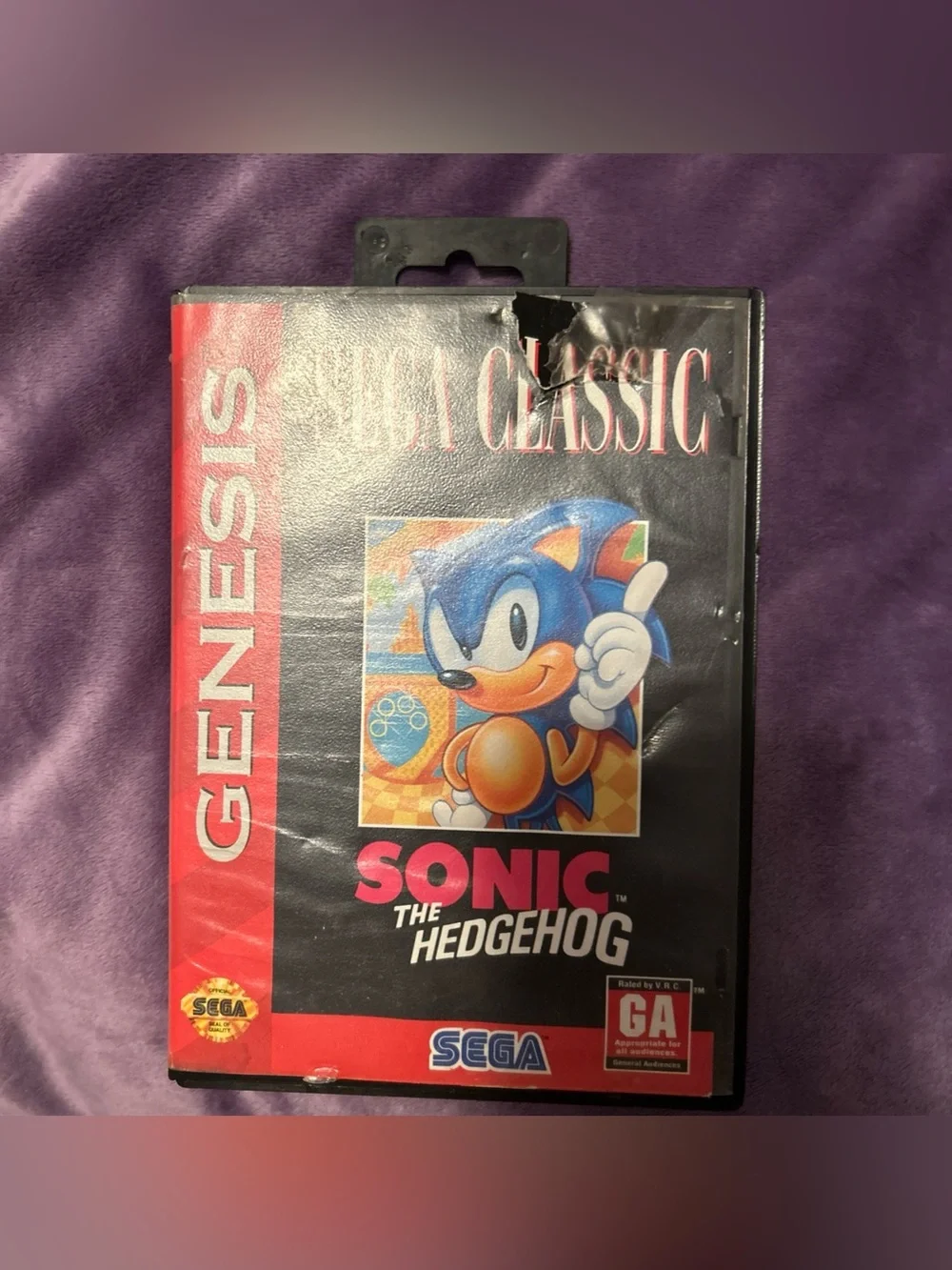 Sonic the Hedgehog (Sega Genesis, 1991) Case & Cartridge